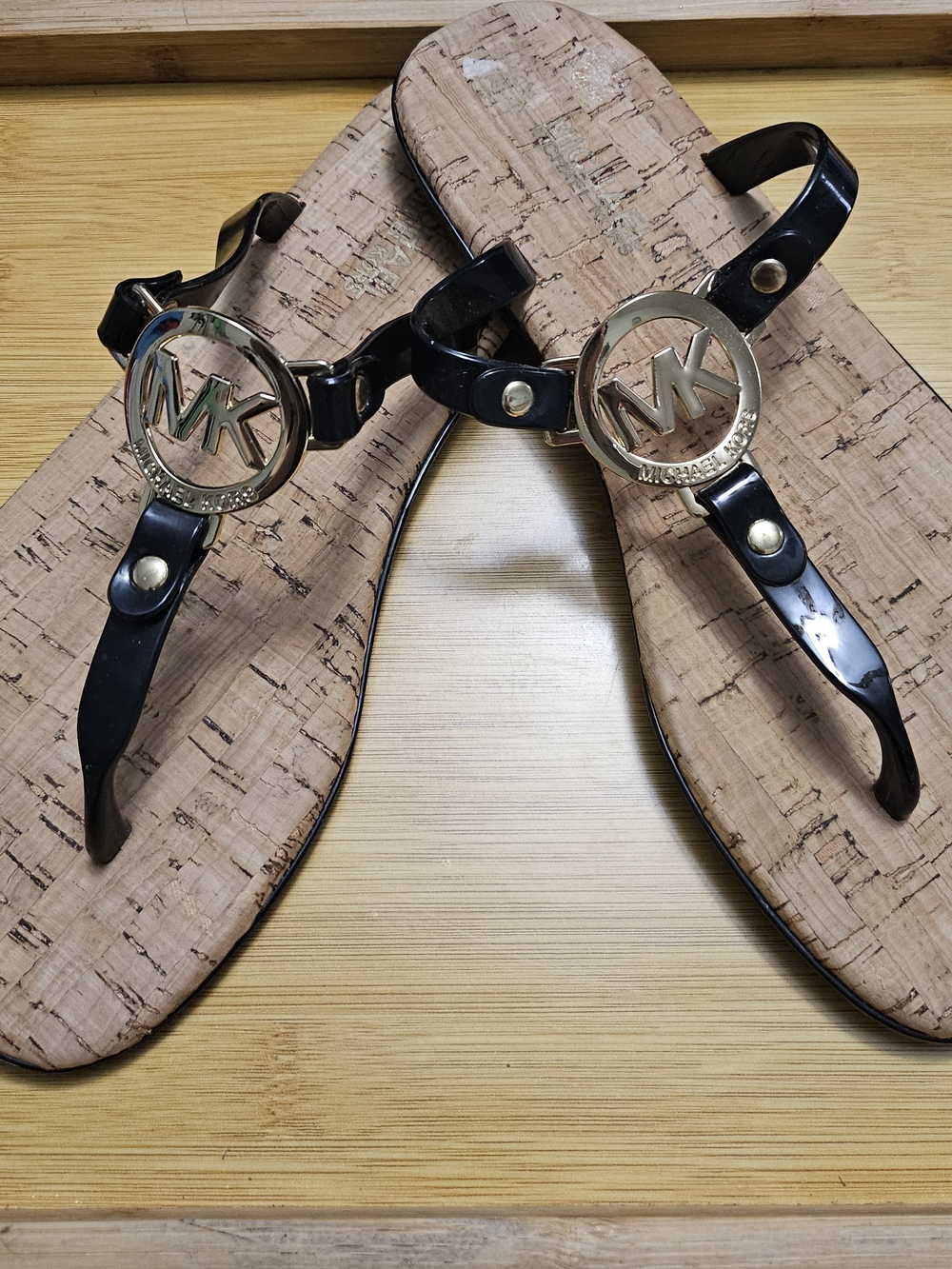 Michael Kors Men’s Black Logo Thong Sandals